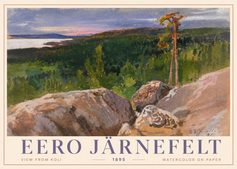 Eero Järnefelt View from Koli No4 - Póster