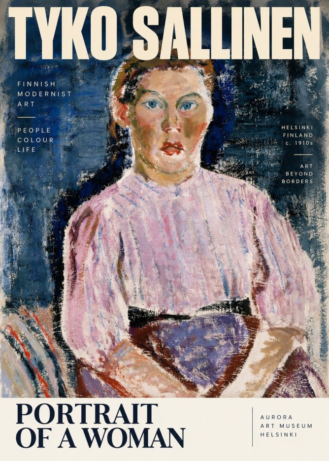 Tyko Sallinen Portrait of a Woman II No4 - Póster