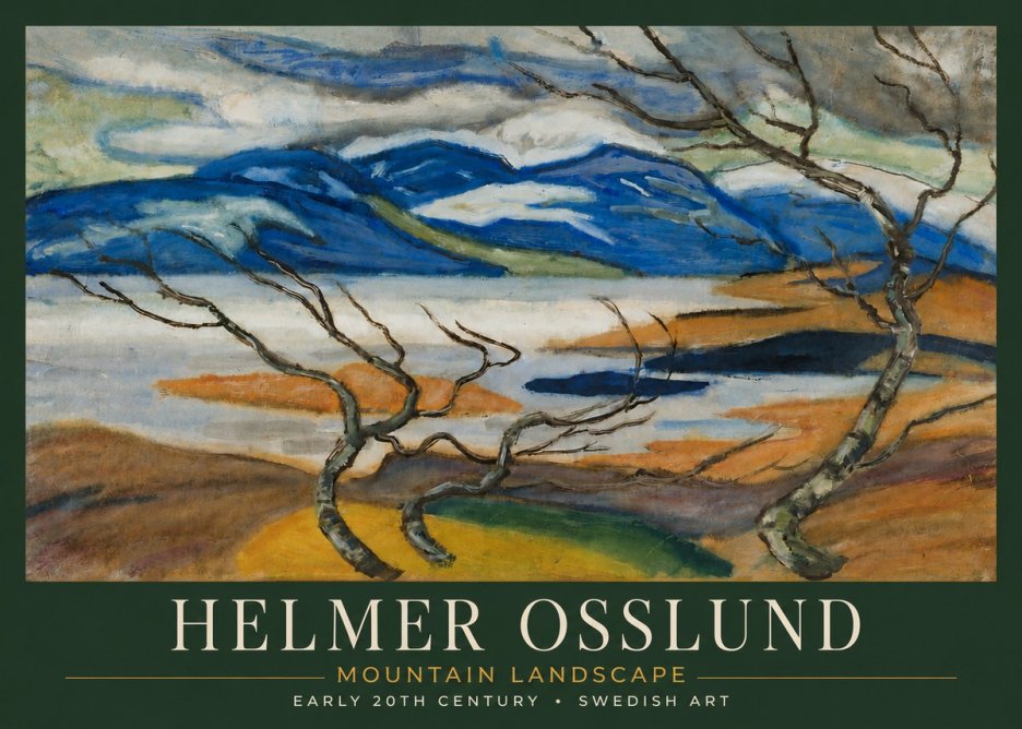 Helmer Osslund Mountain Landscape No3 - Póster