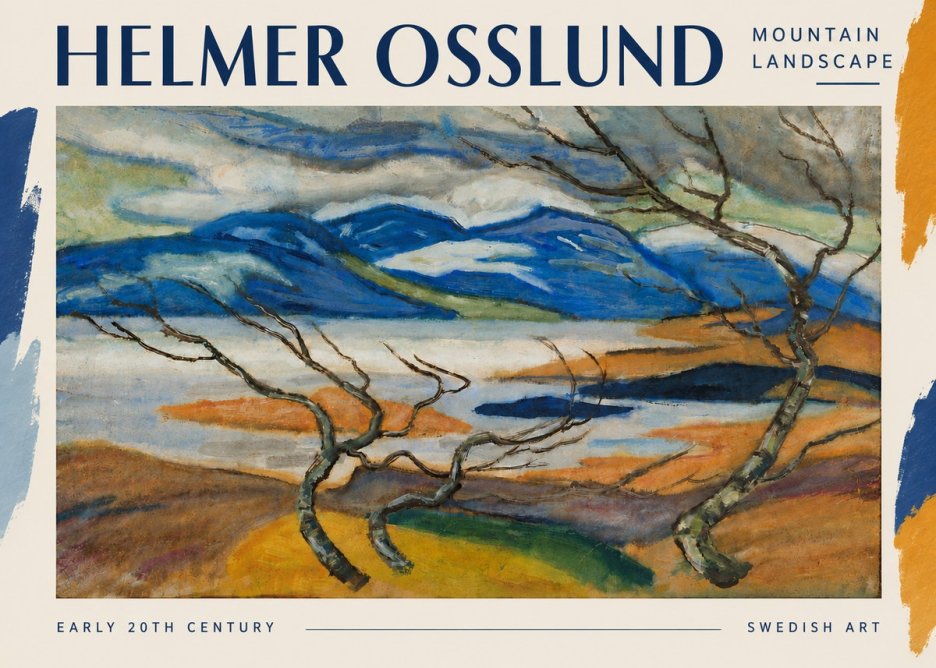 Helmer Osslund Mountain Landscape No5 - Póster