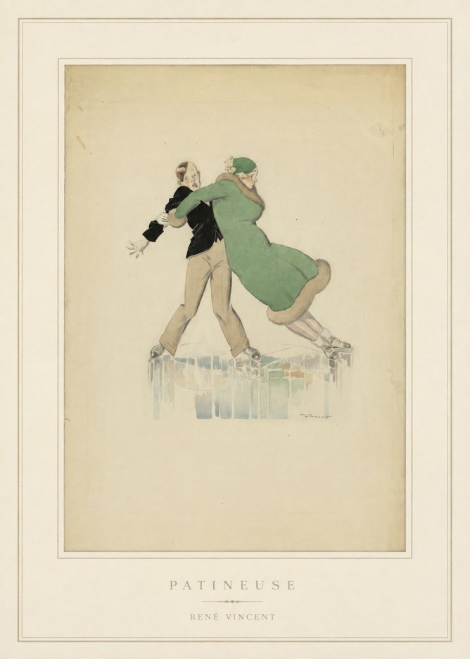 René Vincent Patineuse No4 - Póster
