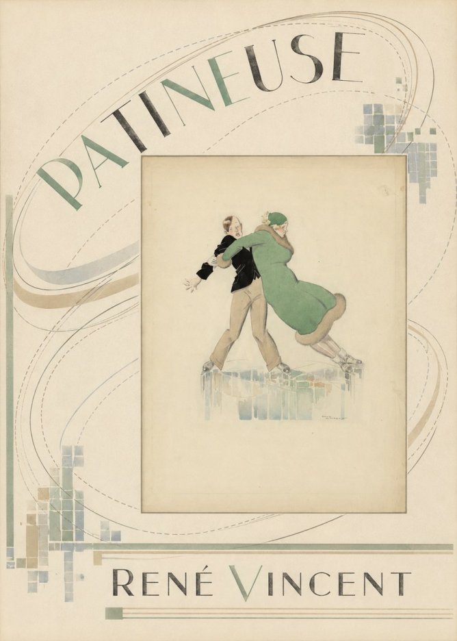 René Vincent Patineuse No6 - Póster