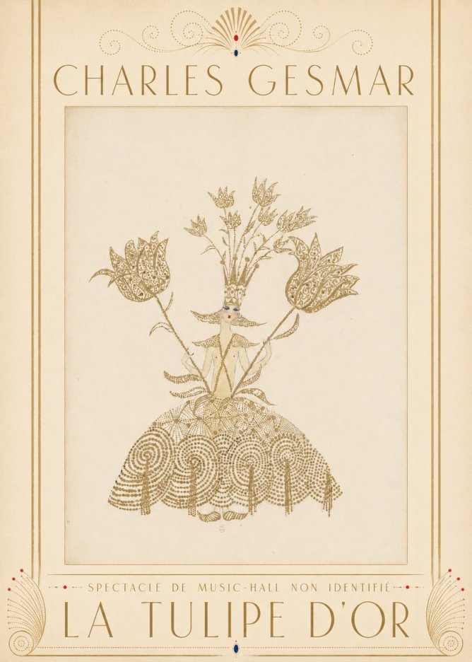 Charles Gesmar La Tulipe D'or No3 - Póster