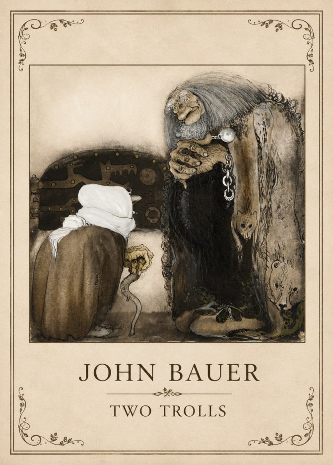 John Bauer Two Trolls No1 - Póster