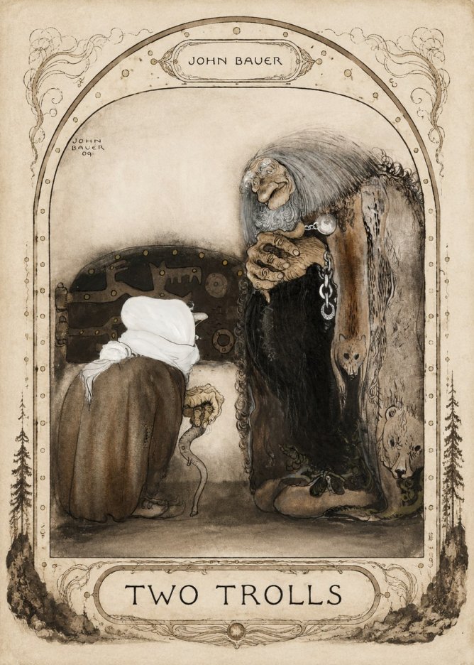 John Bauer Two Trolls No3 - Póster