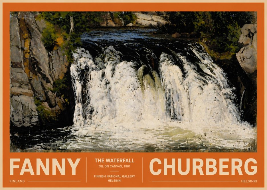 Fanny Churberg The Waterfall No5 - Póster
