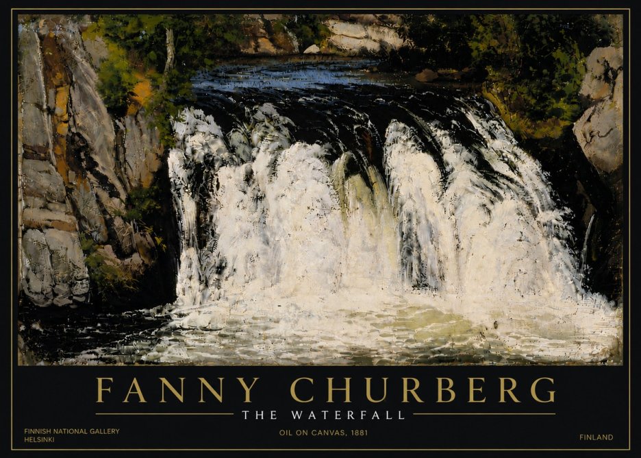 Fanny Churberg The Waterfall No6 - Póster