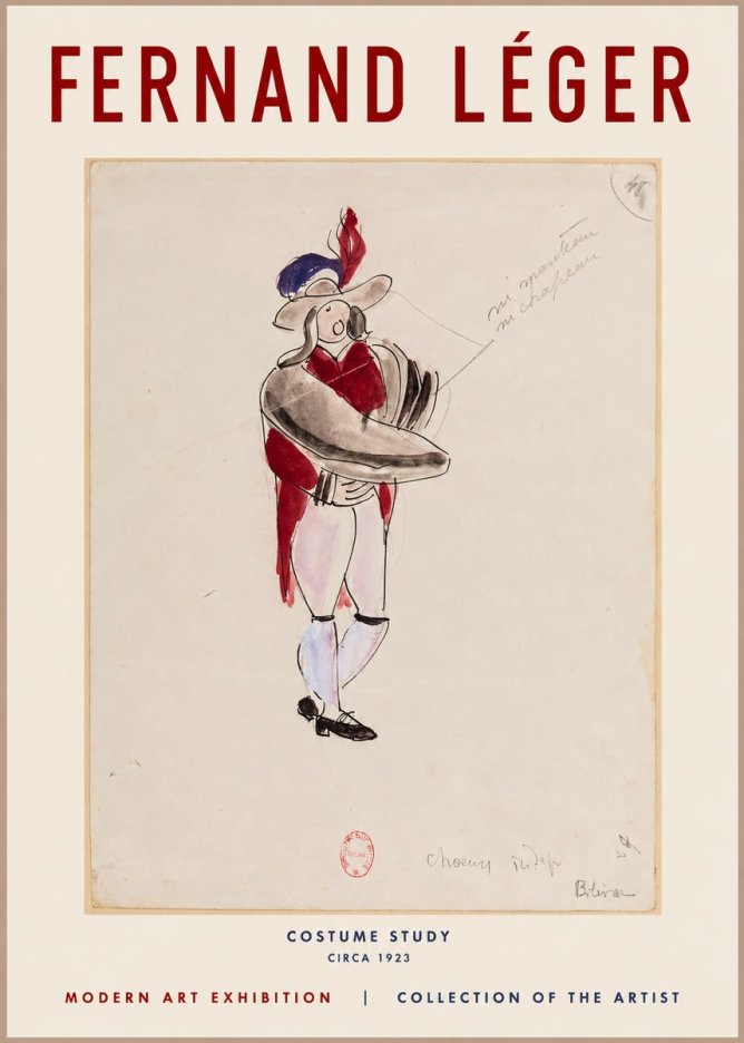 Fernand Léger Costume Study I No1 - Póster