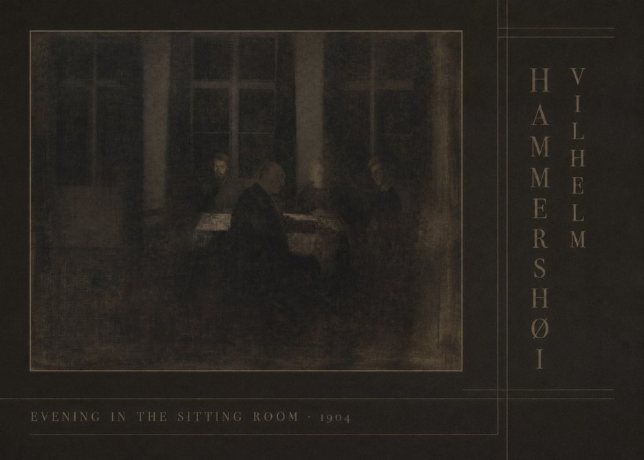 Vilhelm Hammershøi Evening in the Sitting Room No4 - Póster