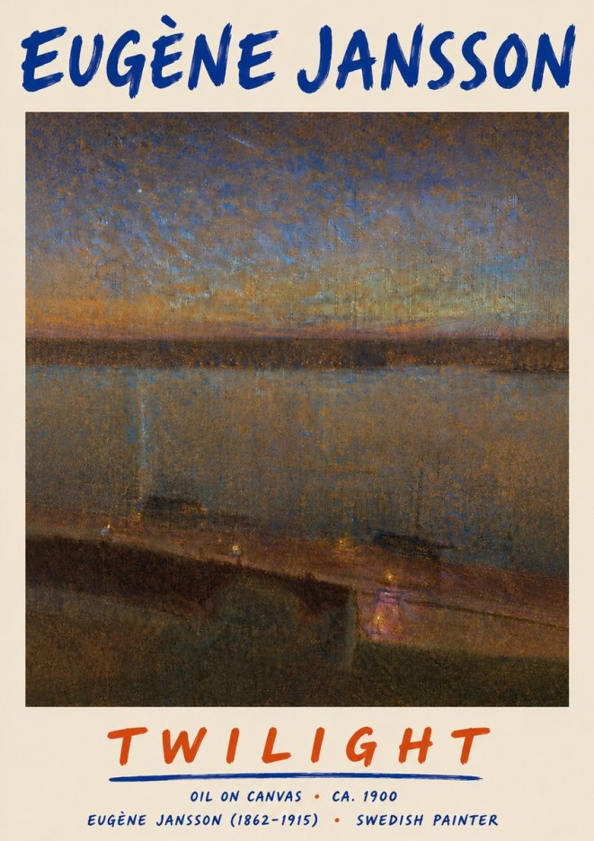 Eugène Jansson Twilight No6 - Póster