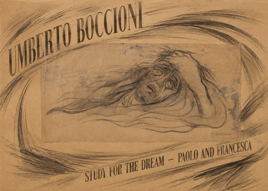 Umberto Boccioni Study for the Dream — Paolo and Francesca No2 - Póster