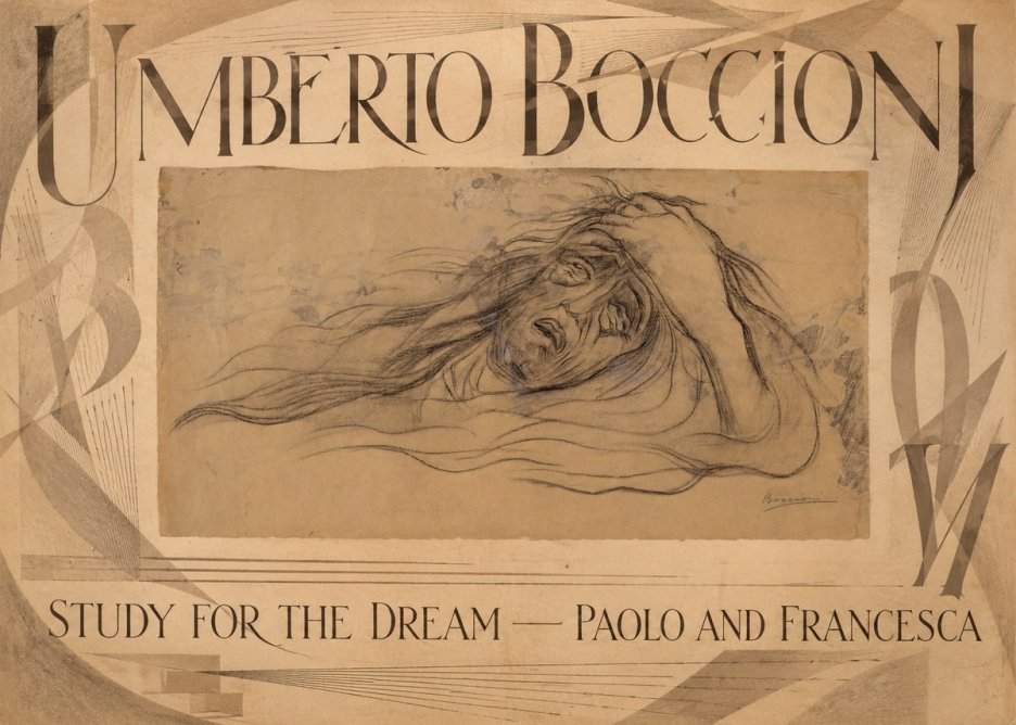 Umberto Boccioni Study for the Dream — Paolo and Francesca No6 - Póster