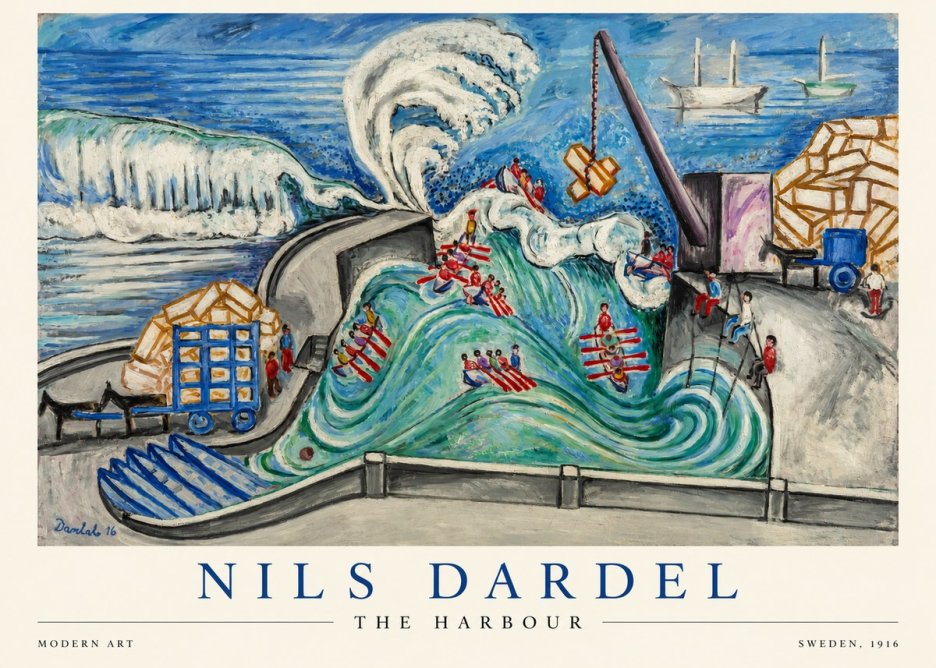 Nils Dardel The Harbour No1 - Póster