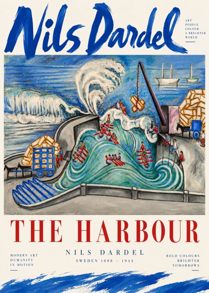Nils Dardel The Harbour No6 - Póster