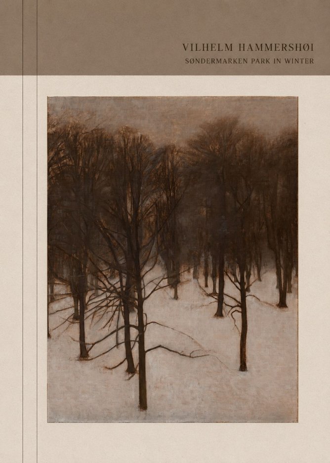 Vilhelm Hammershøi Søndermarken Park in Winter No3 - Póster
