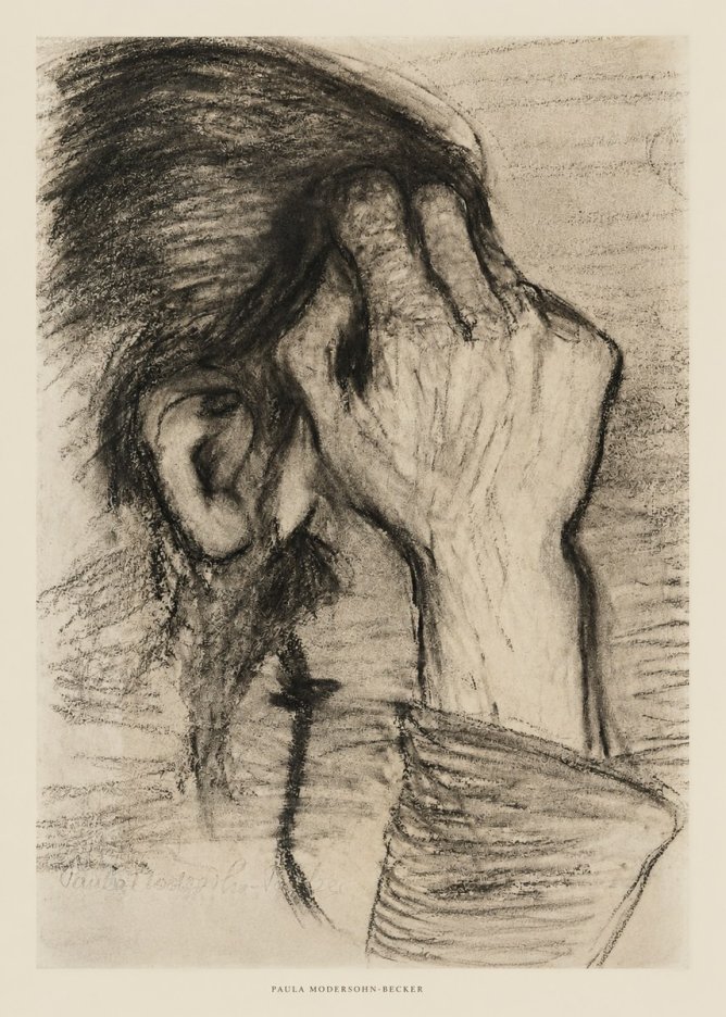 Paula Modersohn-Becker Head of a Girl with Rosary No5 - Póster