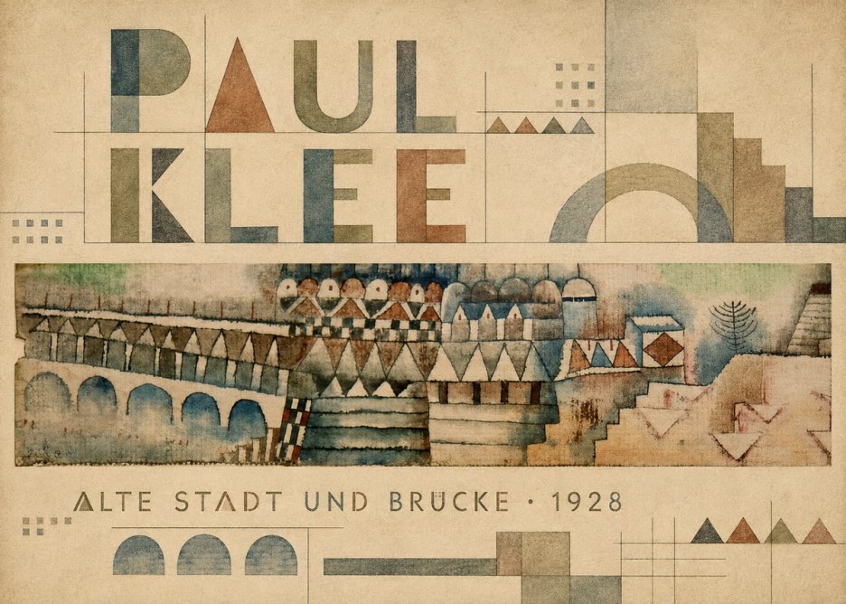Paul Klee Alte Stadt Und Brücke No5 - Póster