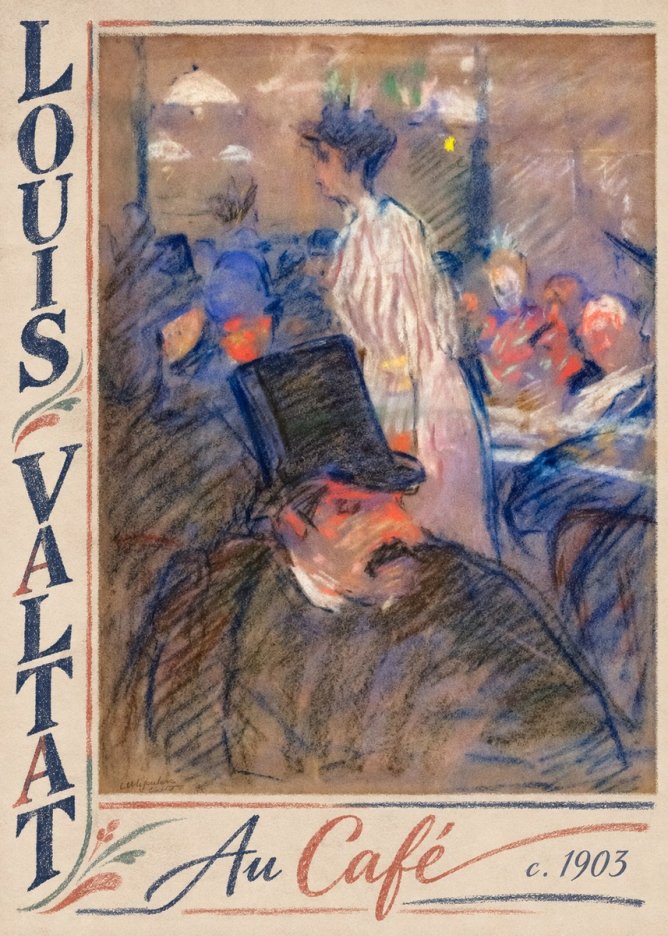 Louis Valtat Au Café No2 - Póster
