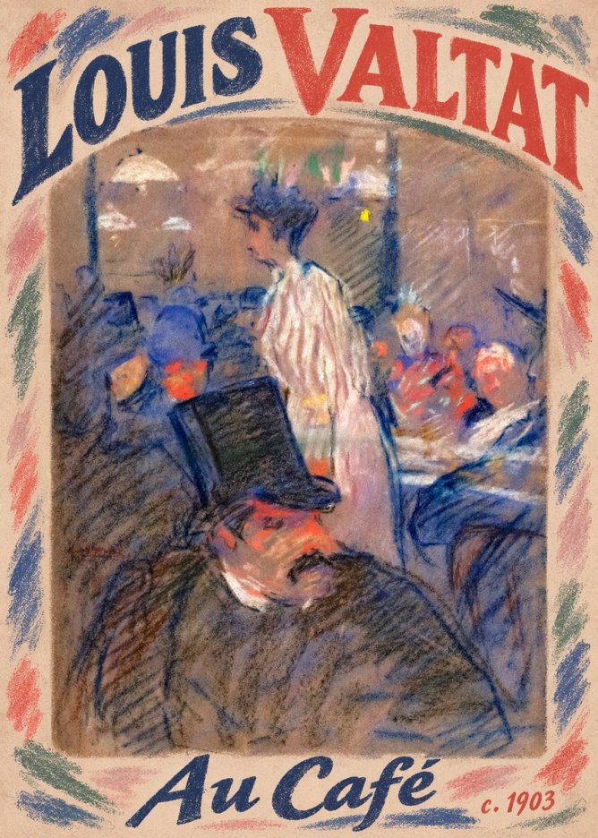 Louis Valtat Au Café No3 - Póster
