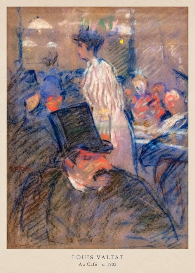 Louis Valtat Au Café No6 - Póster