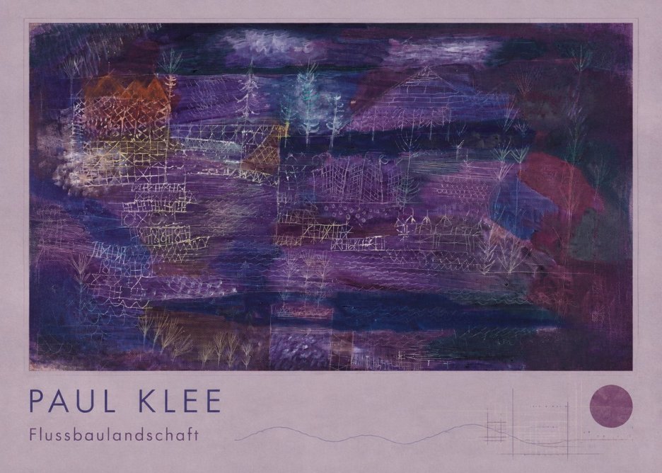 Paul Klee Flussbaulandschaft No2 - Póster
