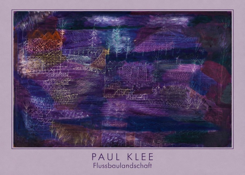 Paul Klee Flussbaulandschaft No5 - Póster