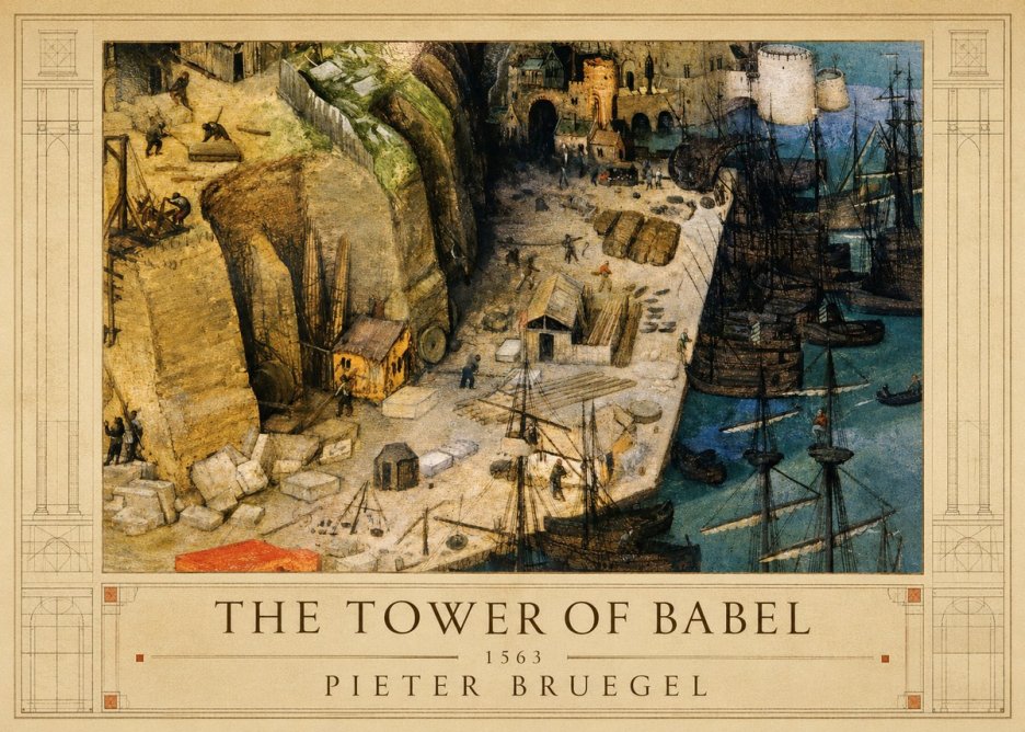 Pieter Bruegel The Tower of Babel XVIII No1 - Póster