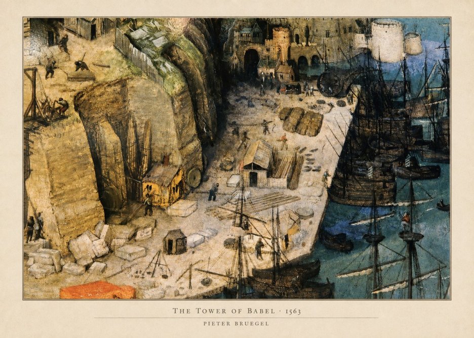 Pieter Bruegel The Tower of Babel XVIII No5 - Póster
