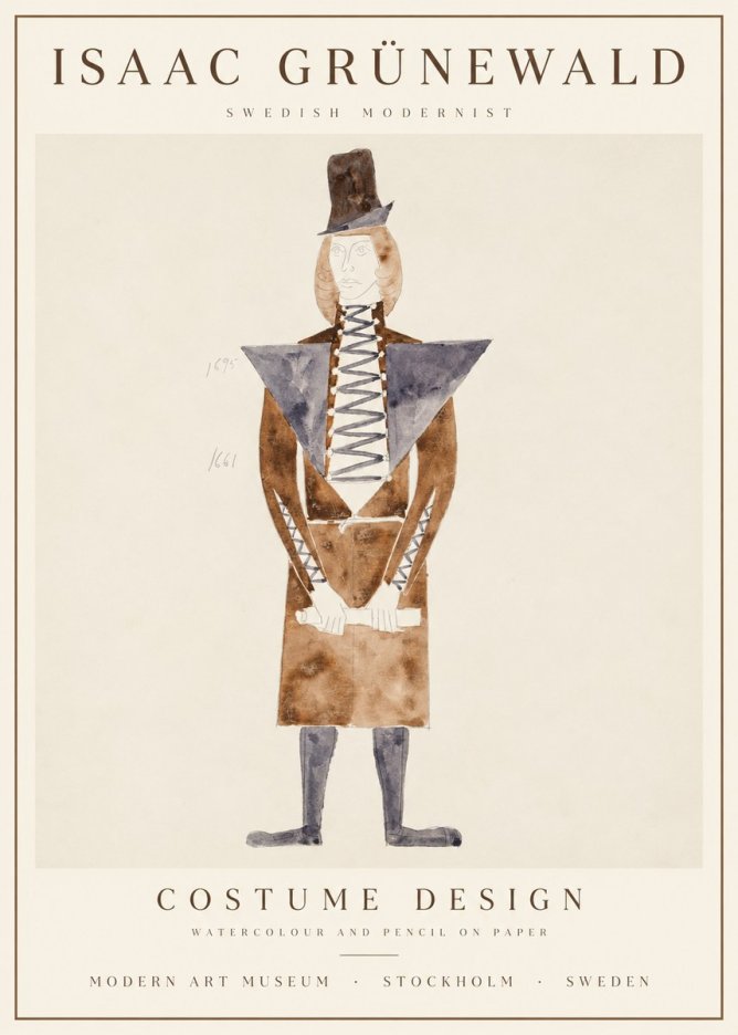 Isaac Grünewald Costume Design XIII No4 - Póster