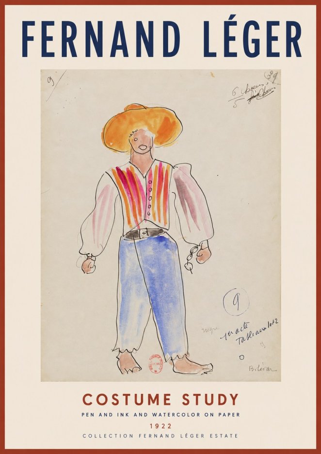 Fernand Léger Costume Study II No2 - Póster