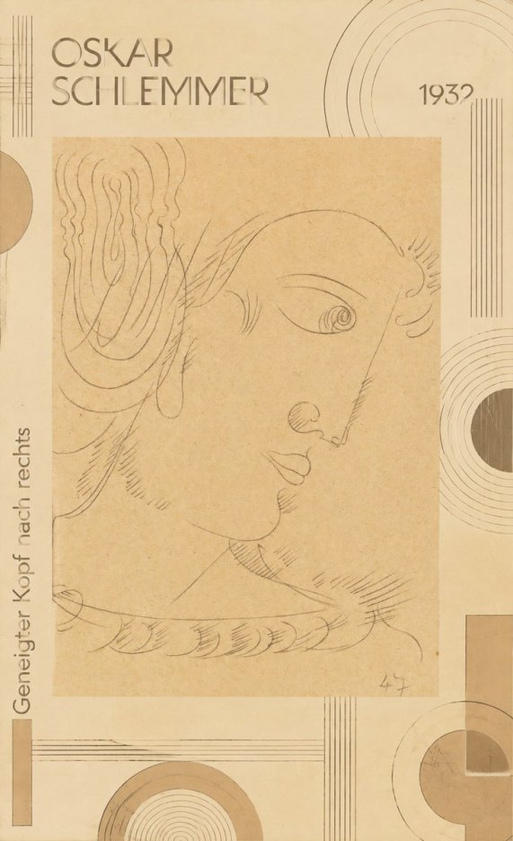 Oskar Schlemmer Geneigter Kopf Nach Rechts No6 - Póster