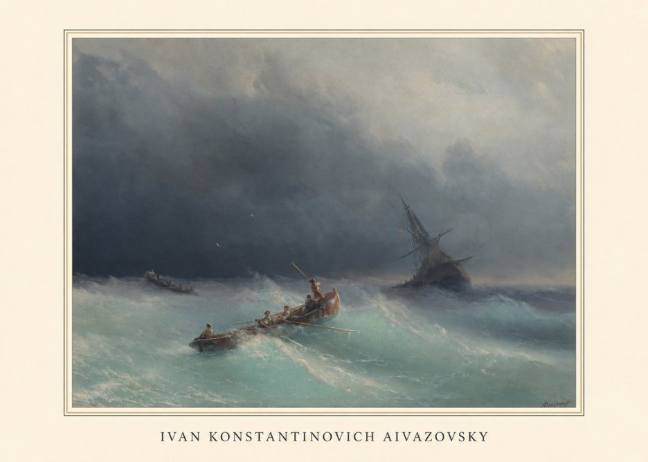 Ivan Konstantinovich Aivazovsky Shipwreck No3 - Póster