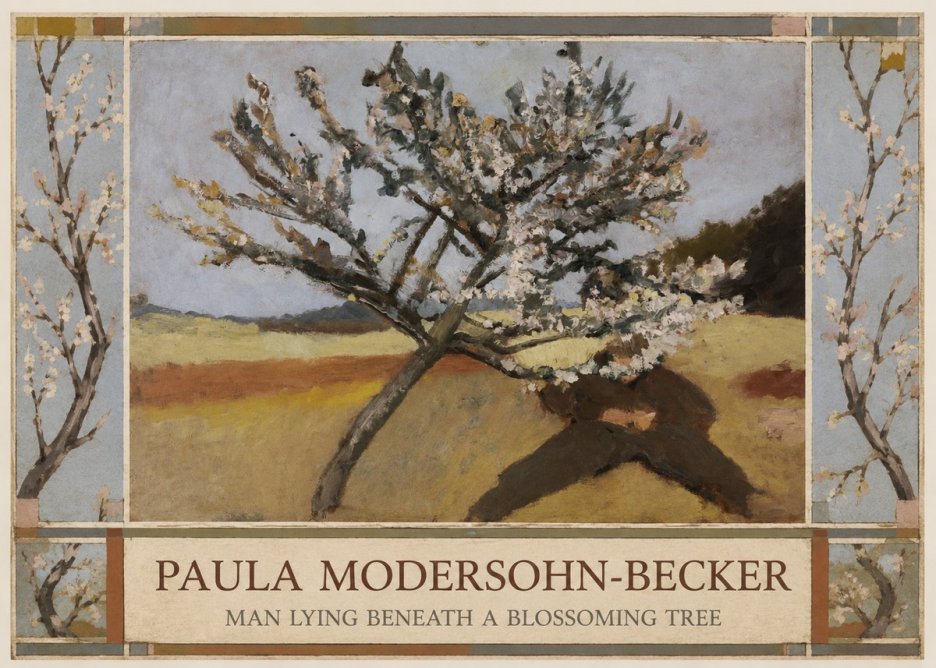 Paula Modersohn-Becker Man Lying Beneath a Blossoming Tree No1 - Póster