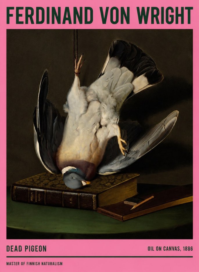 Ferdinand von Wright Dead Pigeon No2 - Póster