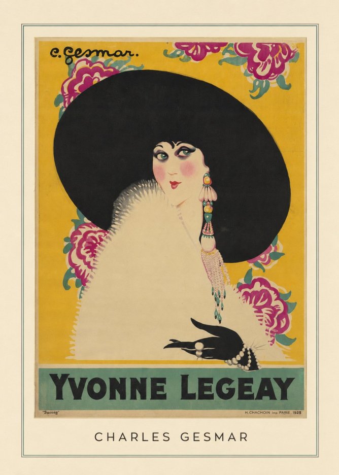 Charles Gesmar Yvonne Legeay No4 - Póster