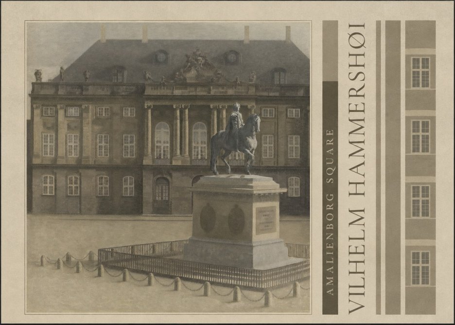 Vilhelm Hammershøi Amalienborg Square II No2 - Póster