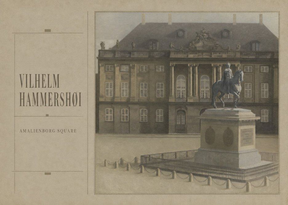 Vilhelm Hammershøi Amalienborg Square II No3 - Póster