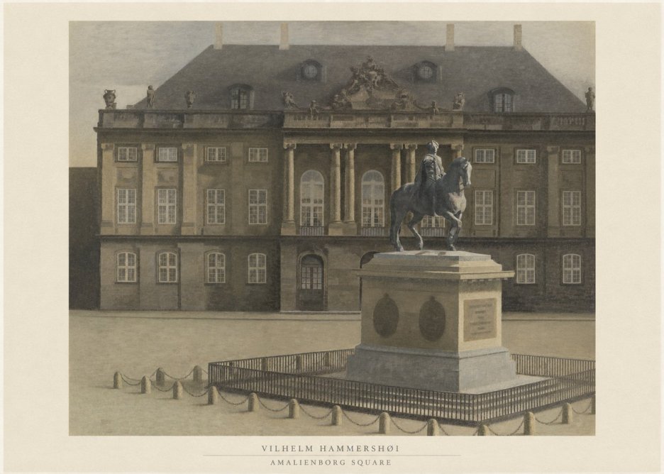 Vilhelm Hammershøi Amalienborg Square II No6 - Póster