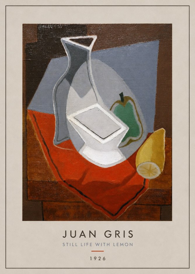 Juan Gris Still Life with Lemon No4 - Póster