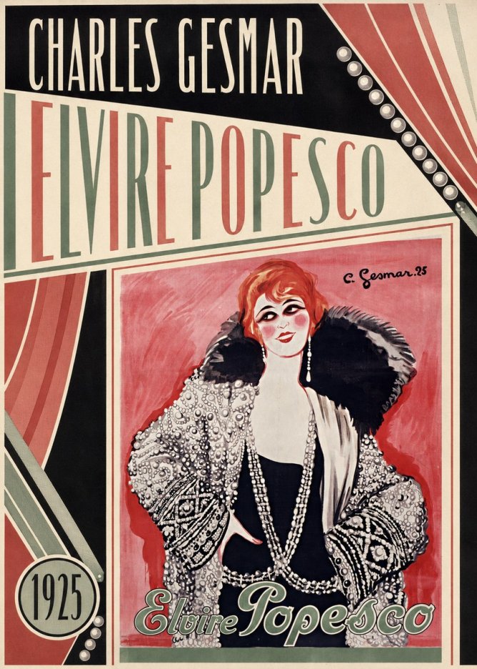 Charles Gesmar Elvire Popesco II No4 - Póster