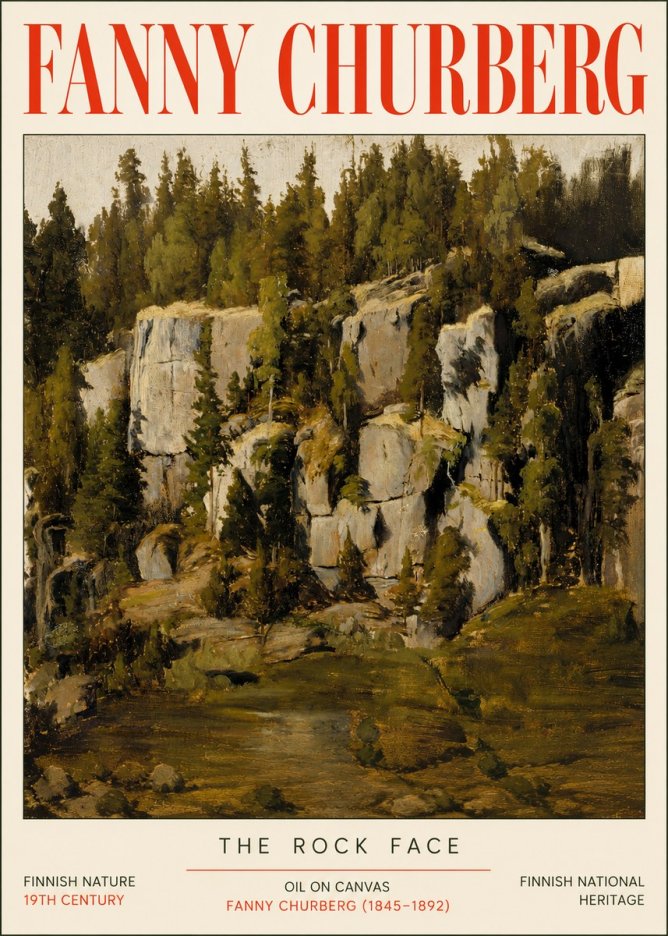 Fanny Churberg The Rock Face No5 - Póster
