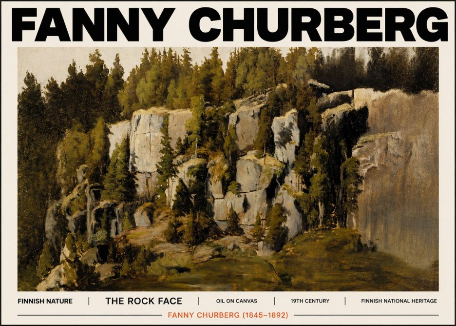 Fanny Churberg The Rock Face No6 - Póster
