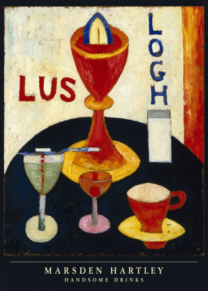 Marsden Hartley Handsome Drinks No6 - Póster