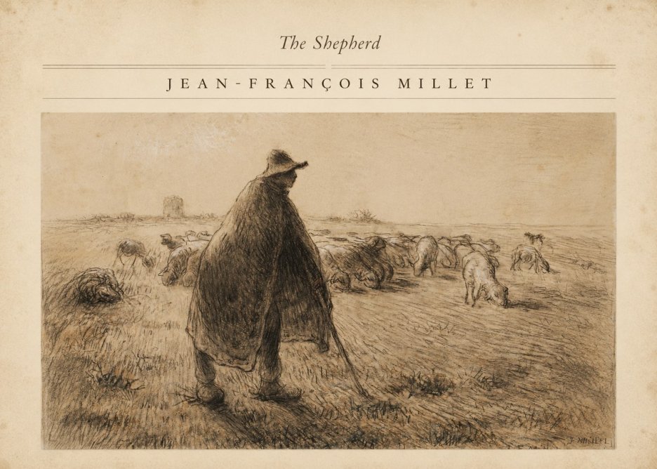 Jean-François Millet The Shepherd No4 - Póster