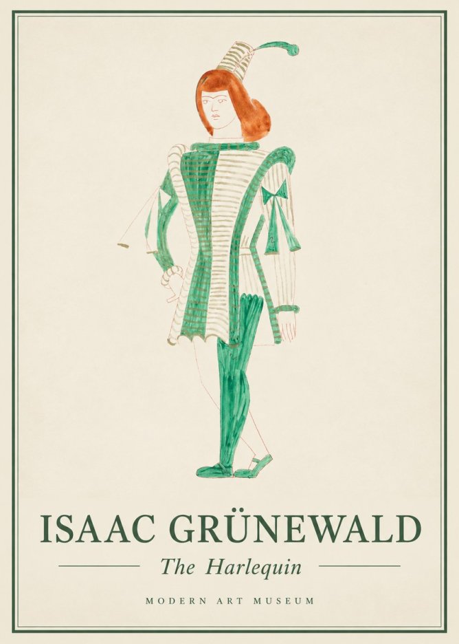 Isaac Grünewald The Harlequin No1 - Póster
