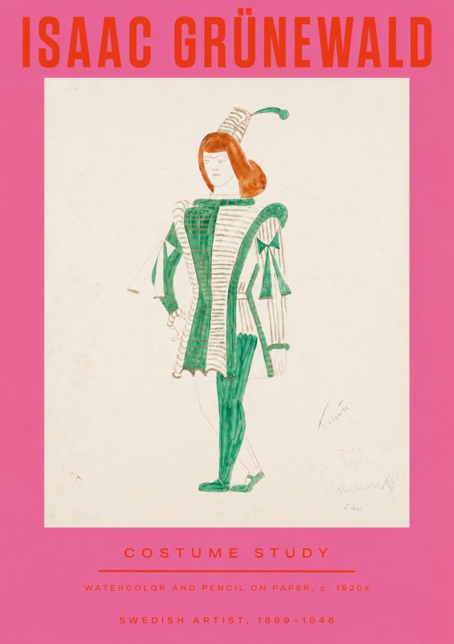 Isaac Grünewald The Harlequin No3 - Póster