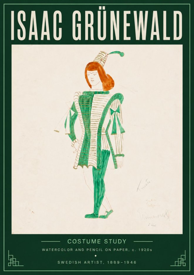 Isaac Grünewald The Harlequin No5 - Póster