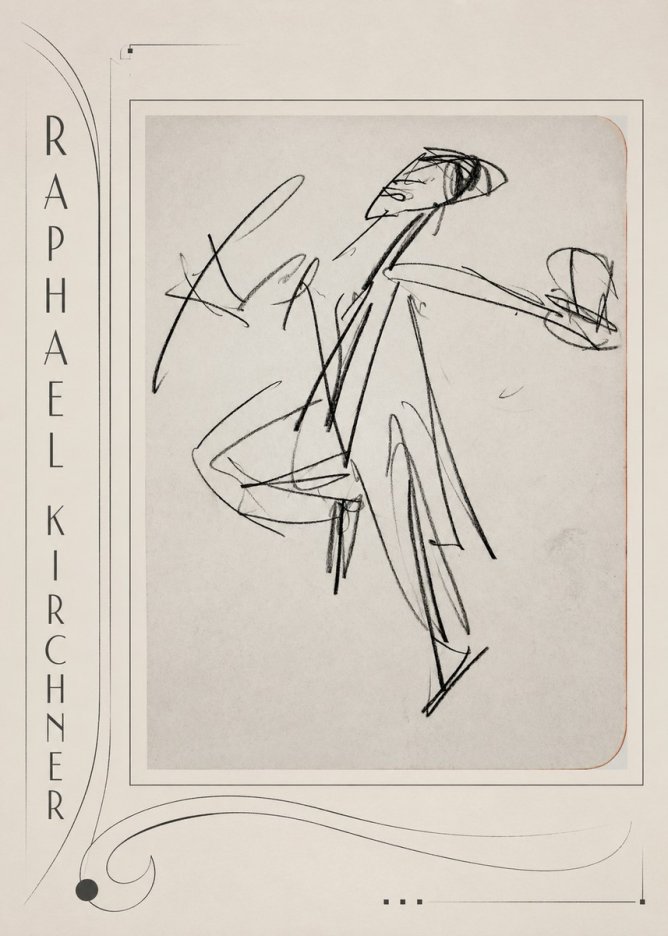 Raphael Kirchner Dynamic Dancer Sketch No2 - Póster