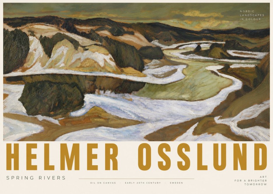 Helmer Osslund Spring Flood No6 - Póster