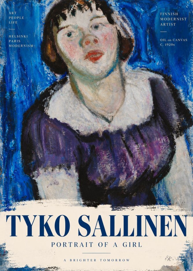 Tyko Sallinen Portrait of a Girl II No6 - Póster